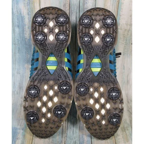 Adidas Tour360 XT PrimeKnit PK Golf Shoes Men's Size 10 Black Teal Cleats F35407